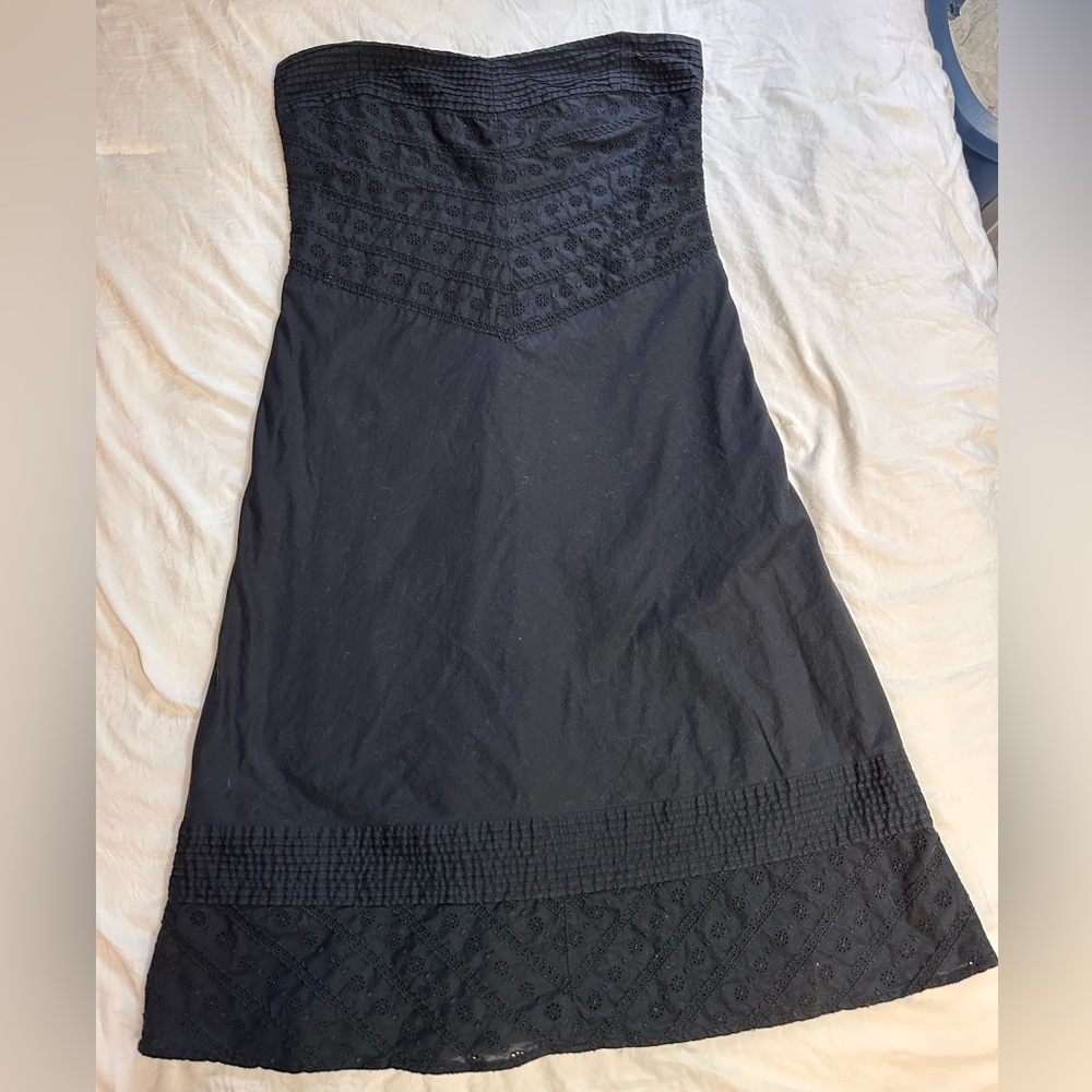 J. Crew Black Strapless Dress